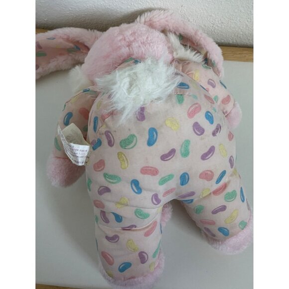 Vintage Creations from TL Toys Easter Bunny Pink White Plush Rabbit Slippers Jel - Picture 5 of 13